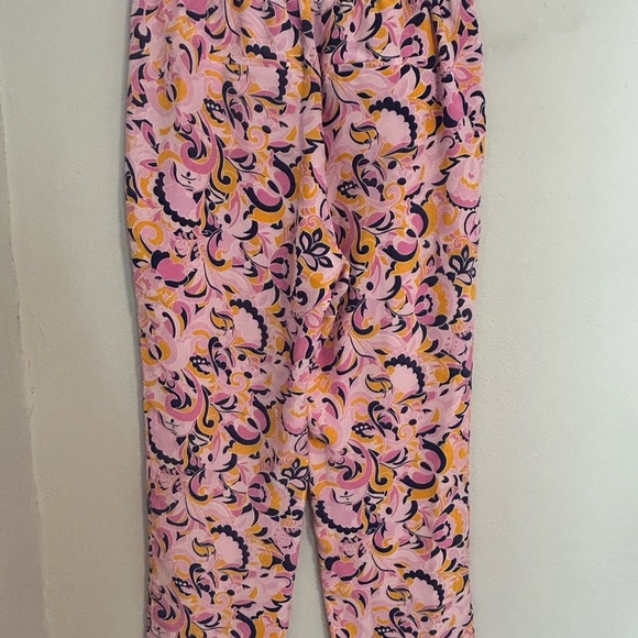 J. Crew Pink and Yellow Wide Leg Pants NWOT - Picture 1 of 4